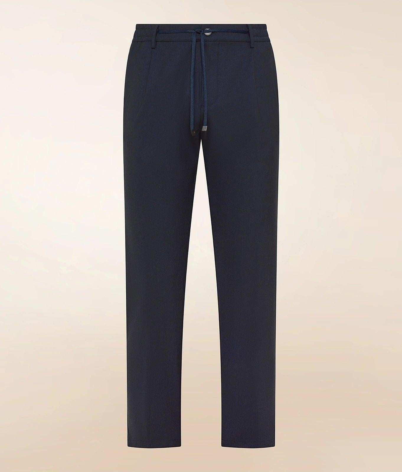 MITTE<BR/>Pantaloni carrot fit con coulisse in tela di lana elasticizzata MITTE1714 511 CRUNA 