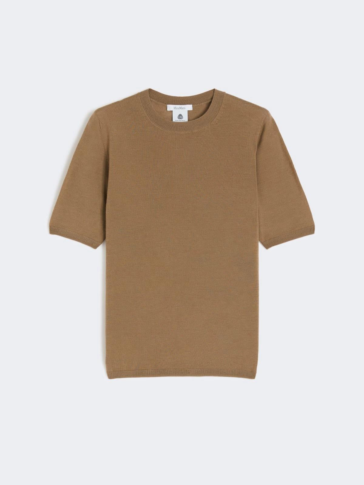 Maglia basic in lana - Nocciola<BR/> GERICO 004 MAX MARA 