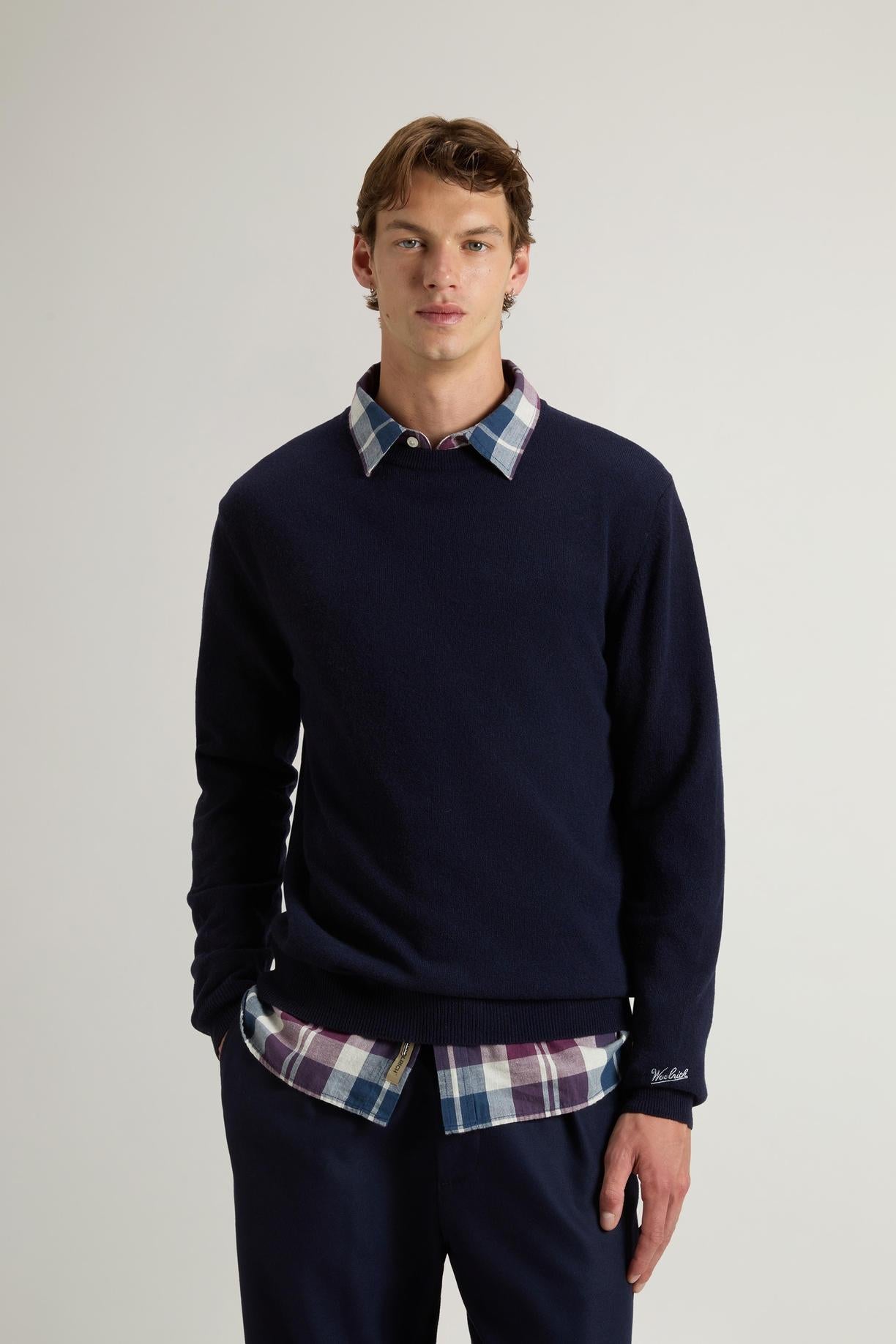 Maglione girocollo in pura lana d'agnello<BR/> CFWOKN0278MRUF0469 3989 WOOLRICH 