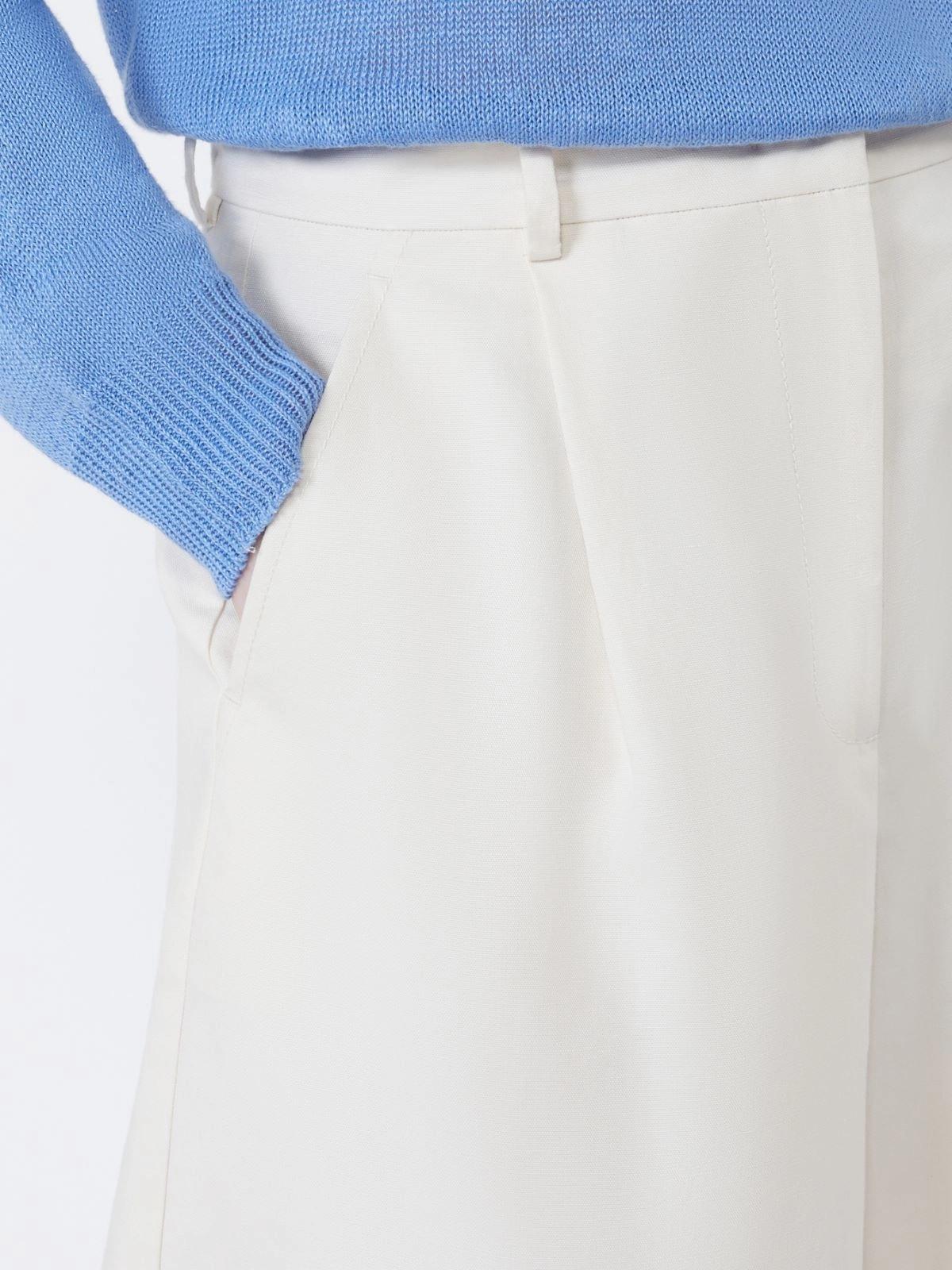 Bermuda in canvas di cotone e lino - ECRU<BR/> WKDECUBA 001 WEEKEND 