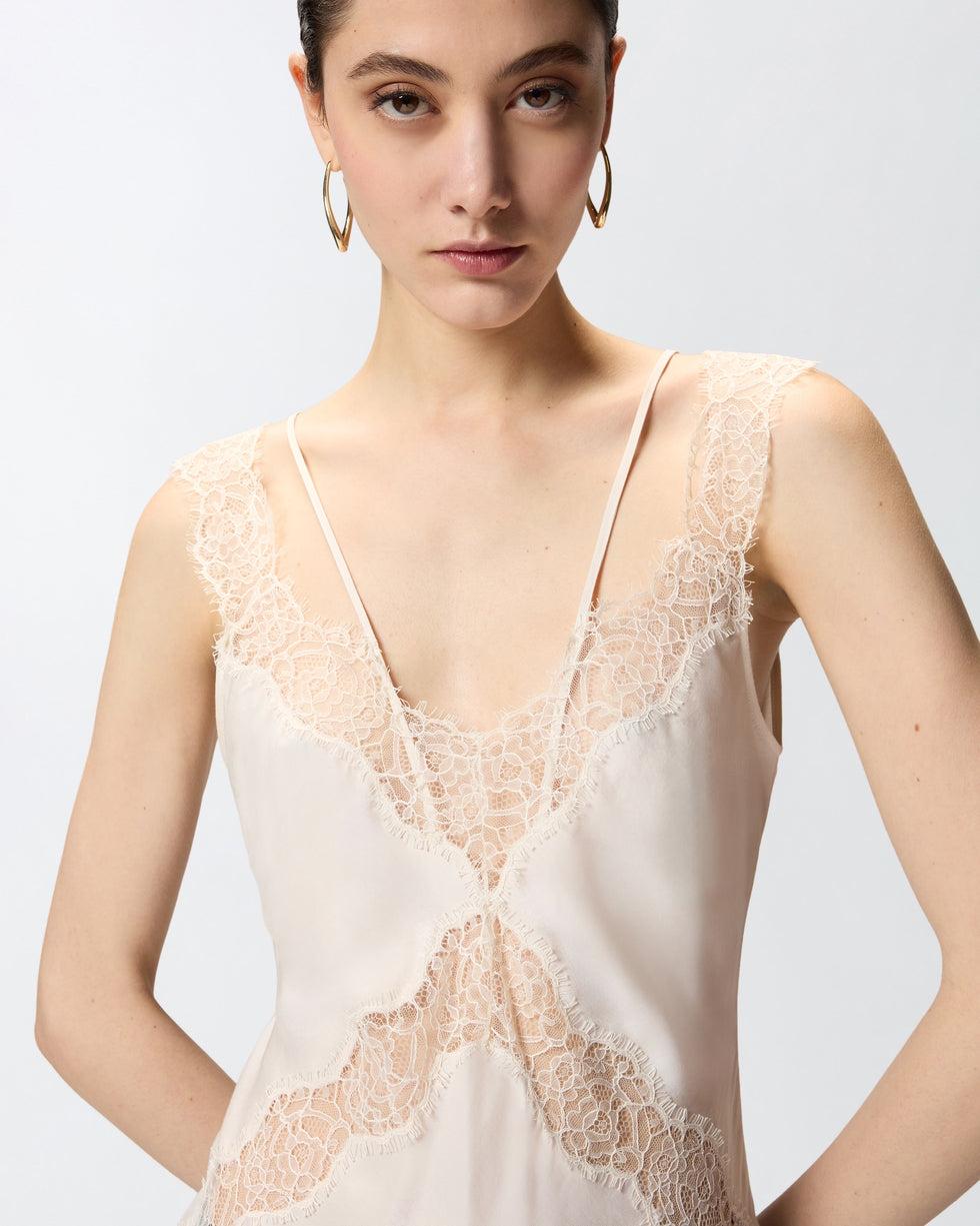 Top lingerie con pizzo<BR/> 106623A385 P97 PINKO 