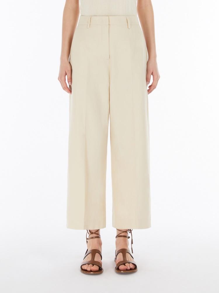 Pantalone donna cropped in misto lino ZIRCONE 016 WEEKEND 