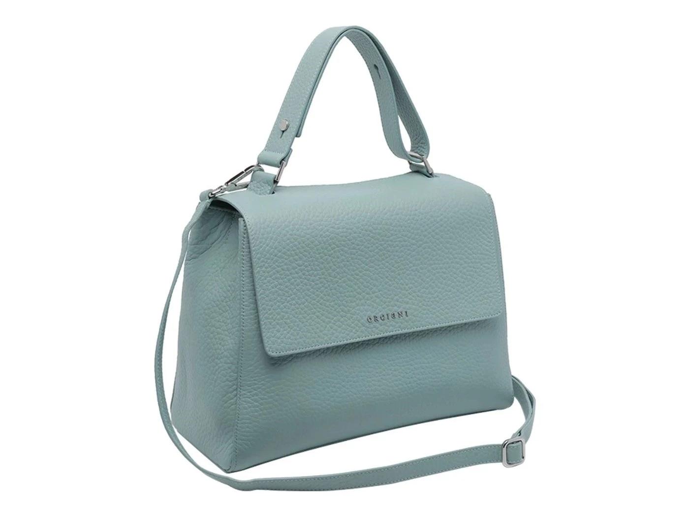 Borsa Sveva Soft Piccola a mano in pelle con tracolla B01999SOF ACQUA ORCIANI 