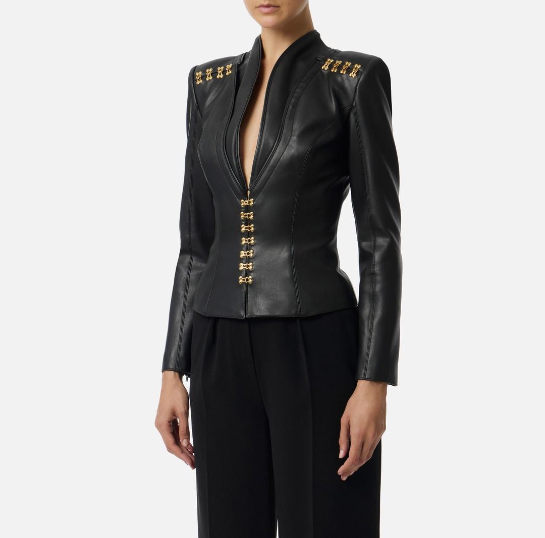 Giacca con ganci gioiello GI18757E2 110 ELISABETTA FRANCHI 