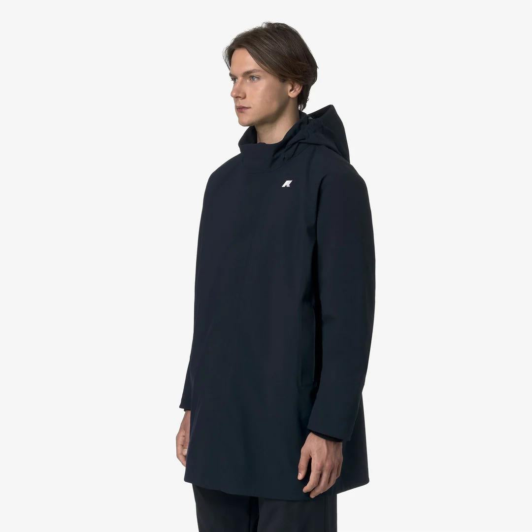 DUKE BONDED<BR/>BLUE DEPTH-BLUE DEPTHS<BR/>Giacca Invernale Uomo Blu Depth con Cappuccio Staccabile K6116YW A2B K-WAY 