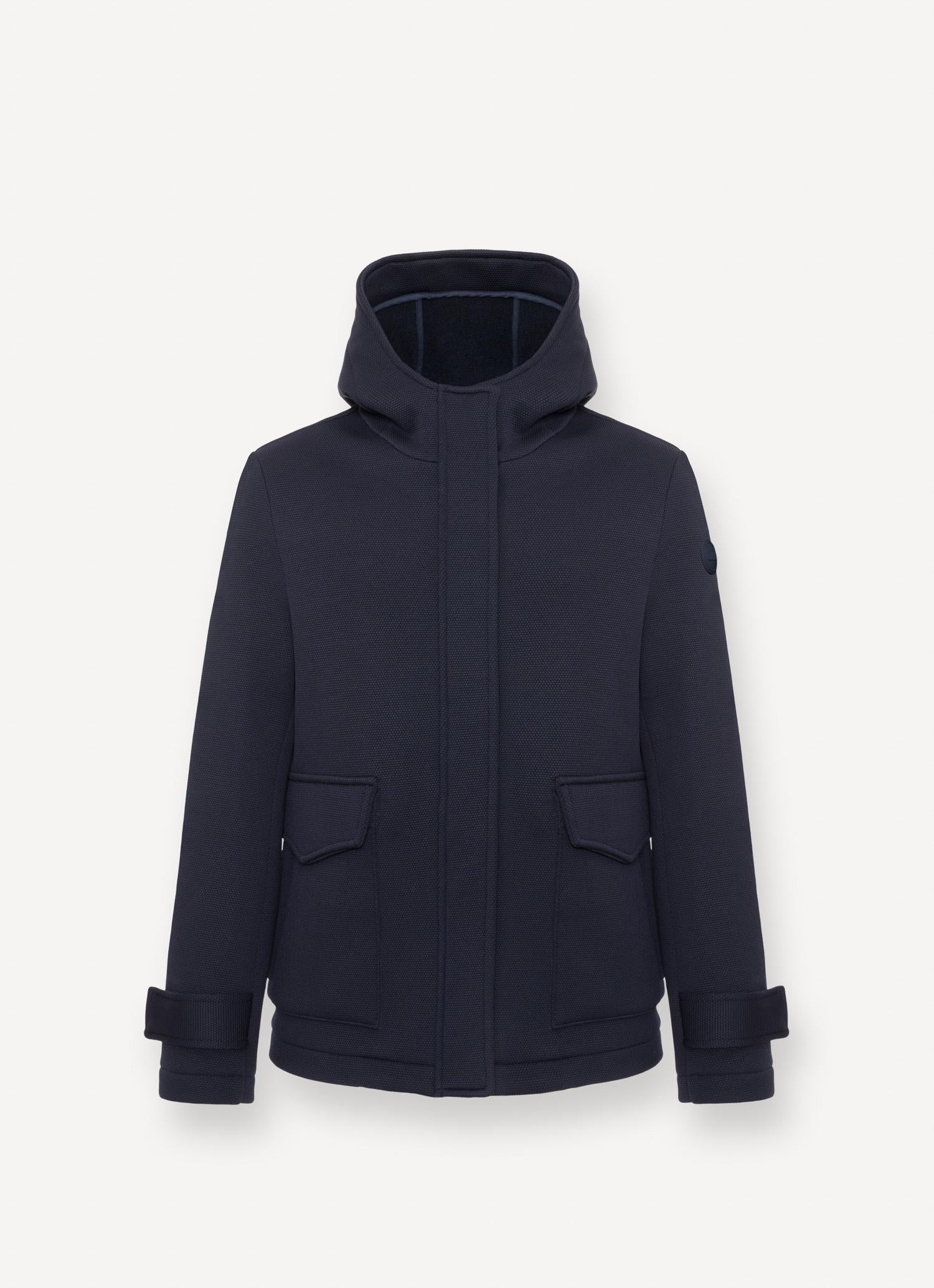Men's jacket in technical fabric with honeycomb effect