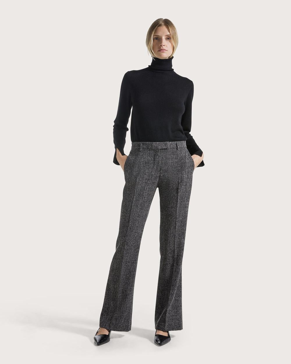 Pantalone in tweed bicolore PT1379540266 999 SEVENTY 