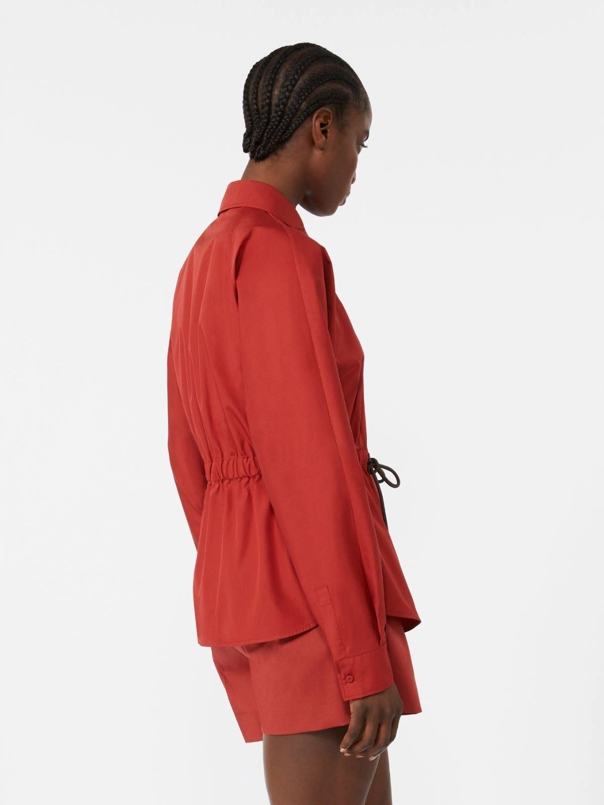 Camicia in popeline di cotone - Rosso<BR/> MXMTAZZINA 015 MAX MARA 