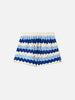 Shorts Meave in crochet a righe blu