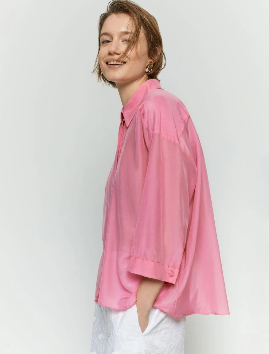 Camicia in misto seta