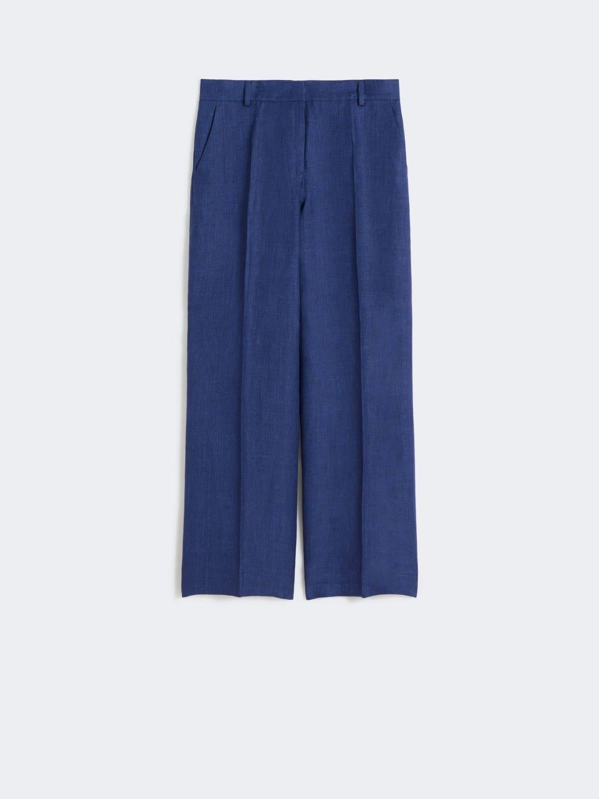 Pantalone in canvas di lino - BLU<BR/> WKDMALIZIA 006 WEEKEND 