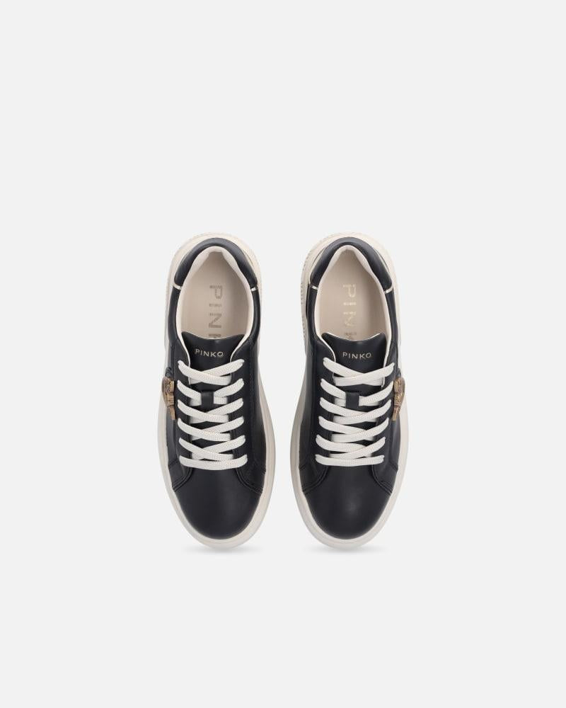 Sneakers flatform con suola alta e logo in metallo SS0003P014 ZI8 PINKO 