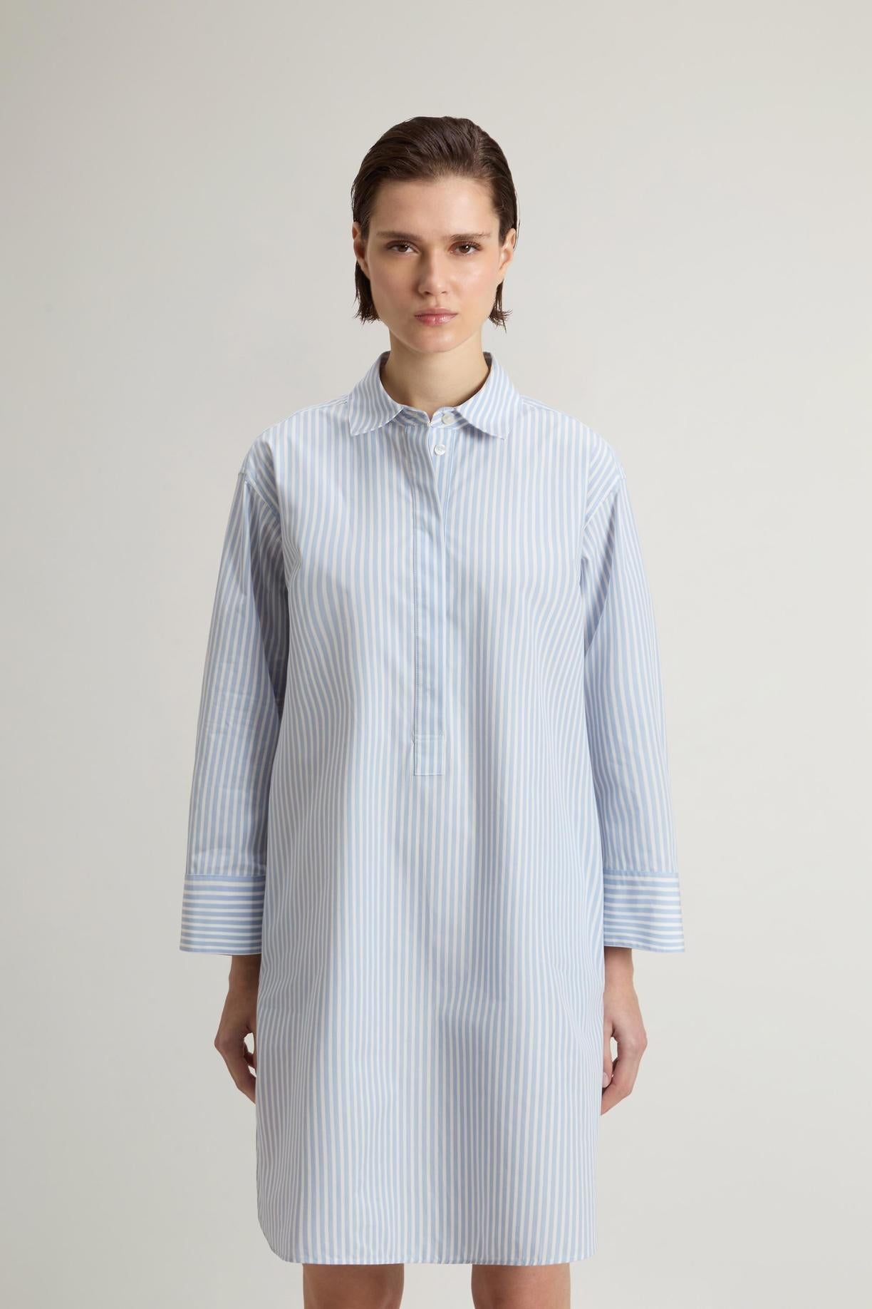 Vestito Serafino in popeline di puro cotone a righe<BR/> CFWWDR2023FRUT5378 31199 WOOLRICH 