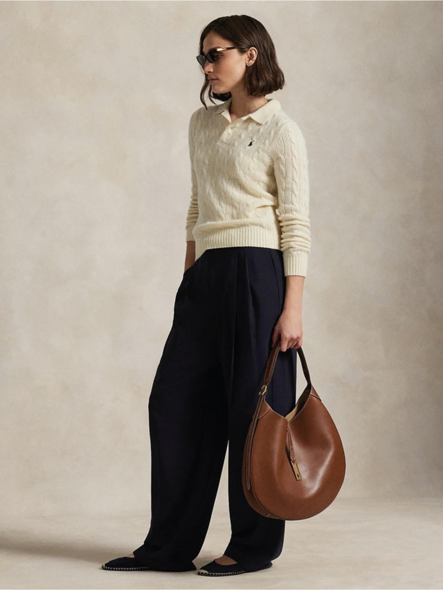 Polo in misto lana a trecce 211972132 001 RALPH LAUREN 
