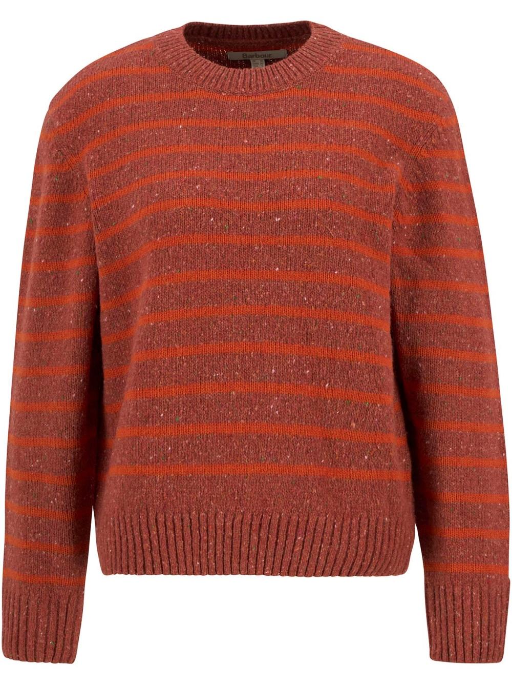 Maglione girocollo Claydon con motivo a righe in misto lana LKN1665LKN OR74 BARBOUR 