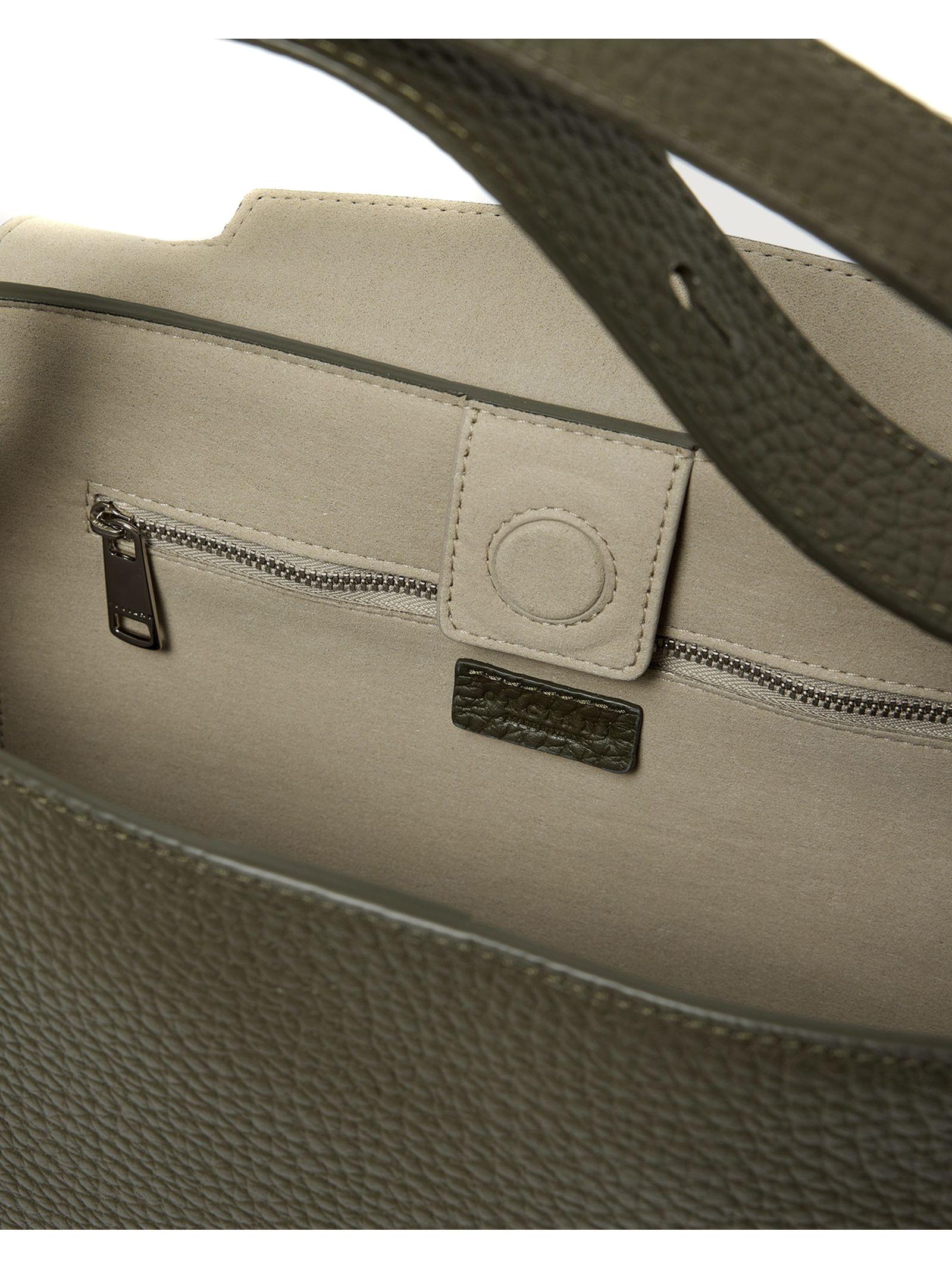 Borsa Sveva Soft Media a spalla in pelle verde<BR/> BT2006SOF BOSCO ORCIANI 