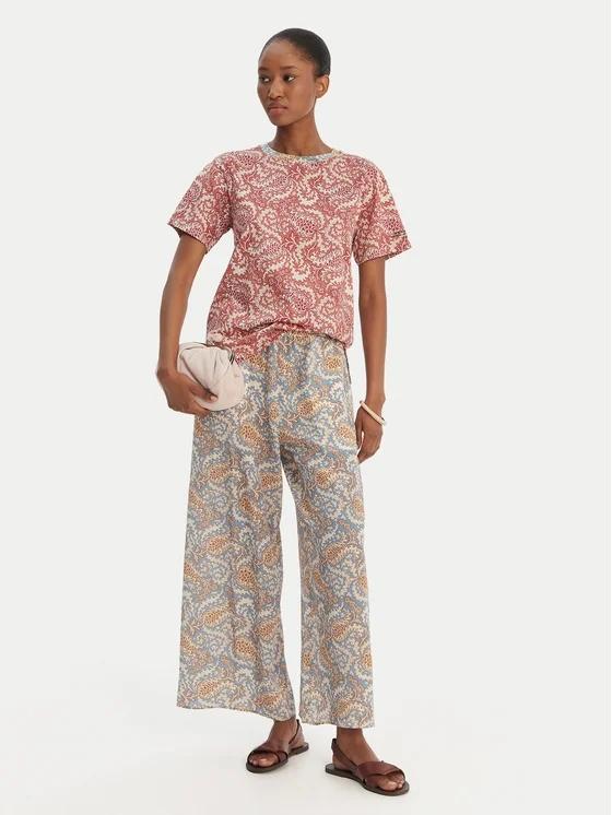 T-shirt Weekend Max Mara girocollo e maniche corte con fantasia all over.<BR/><BR/> WKDBUSSOLA 012 WEEKEND 