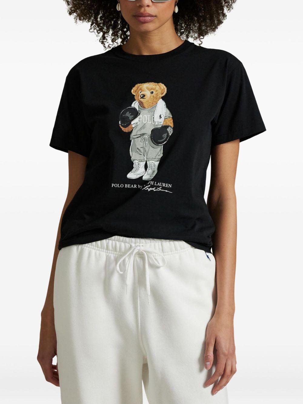 T-shirt in puro cotone con stampa bear 211971709 001 RALPH LAUREN 