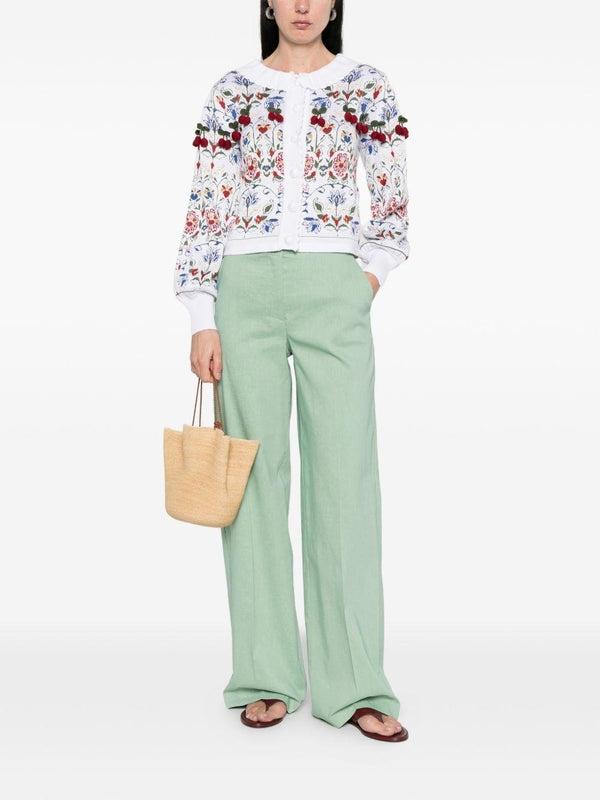 Pantalone elegante verde da donna 104929A34I T80 PINKO 