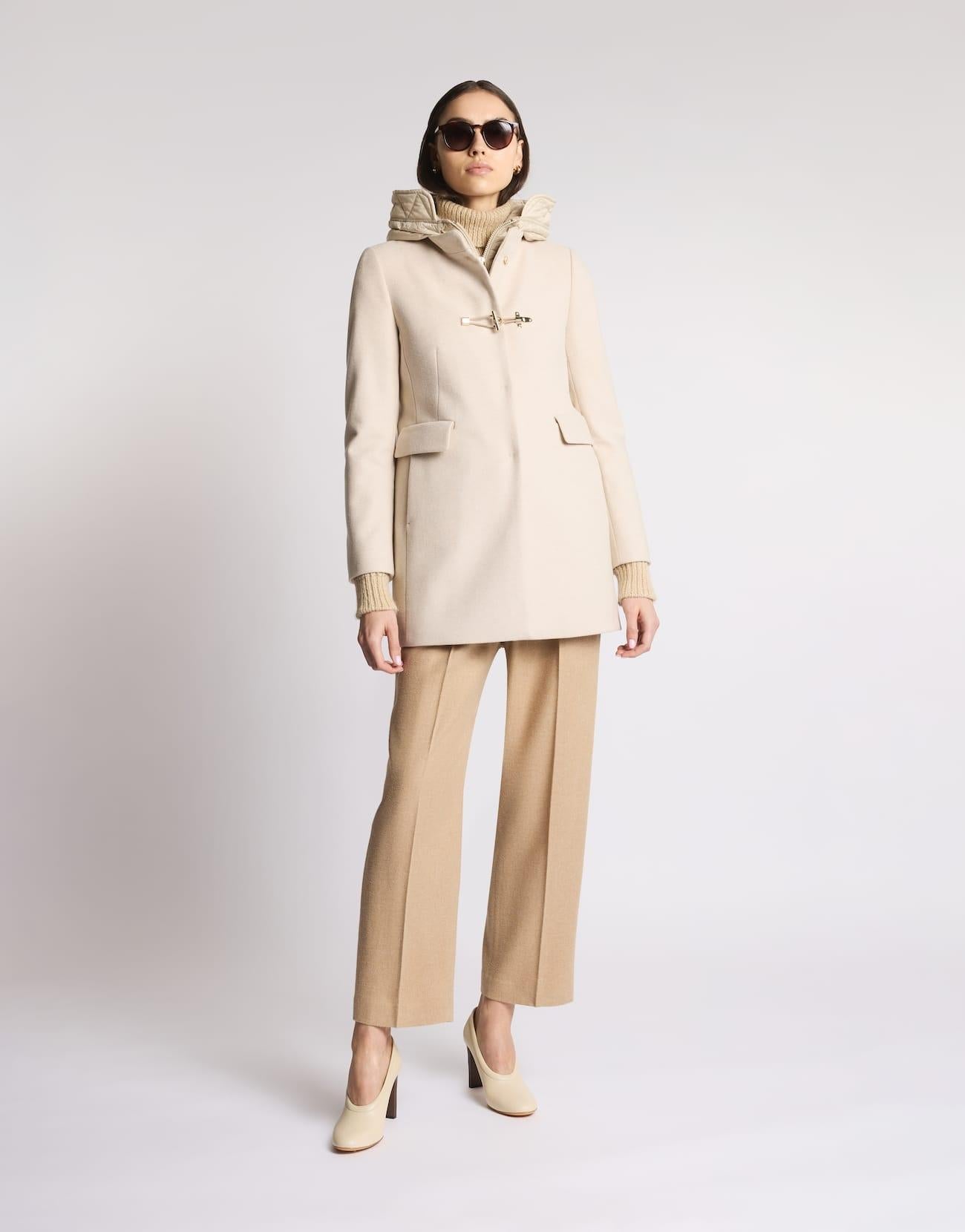 Toggle Coat in Panno di Lana Mélange<BR/> NAW59513430XMY C002 FAY 