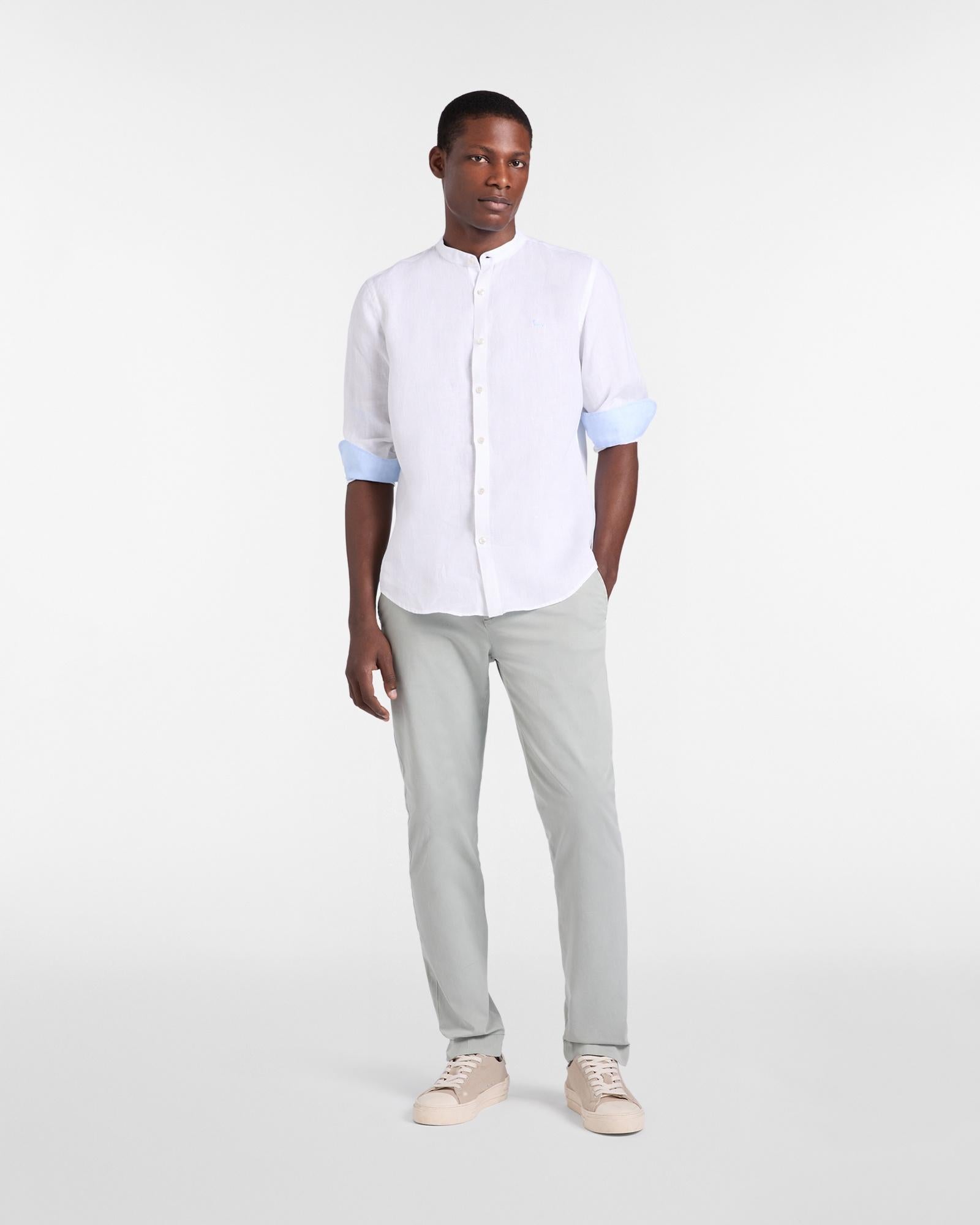 Camicia in lino collo coreana<BR/> CRQ029010883O 100 HARMONT & BLAINE 