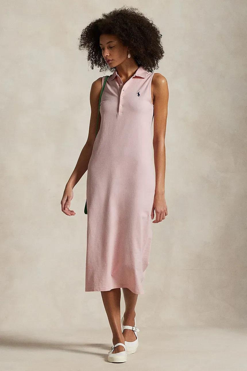 Abito lungo da donna in cotone elasticizzato