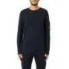Maglia uomo in crepe di cotone girocollo con lenti
