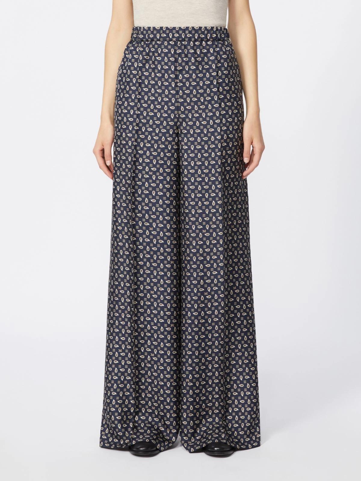MXMVISCHIO<BR/>Pantalone in seta stampata MXMVISCHIO 001 MAX MARA 