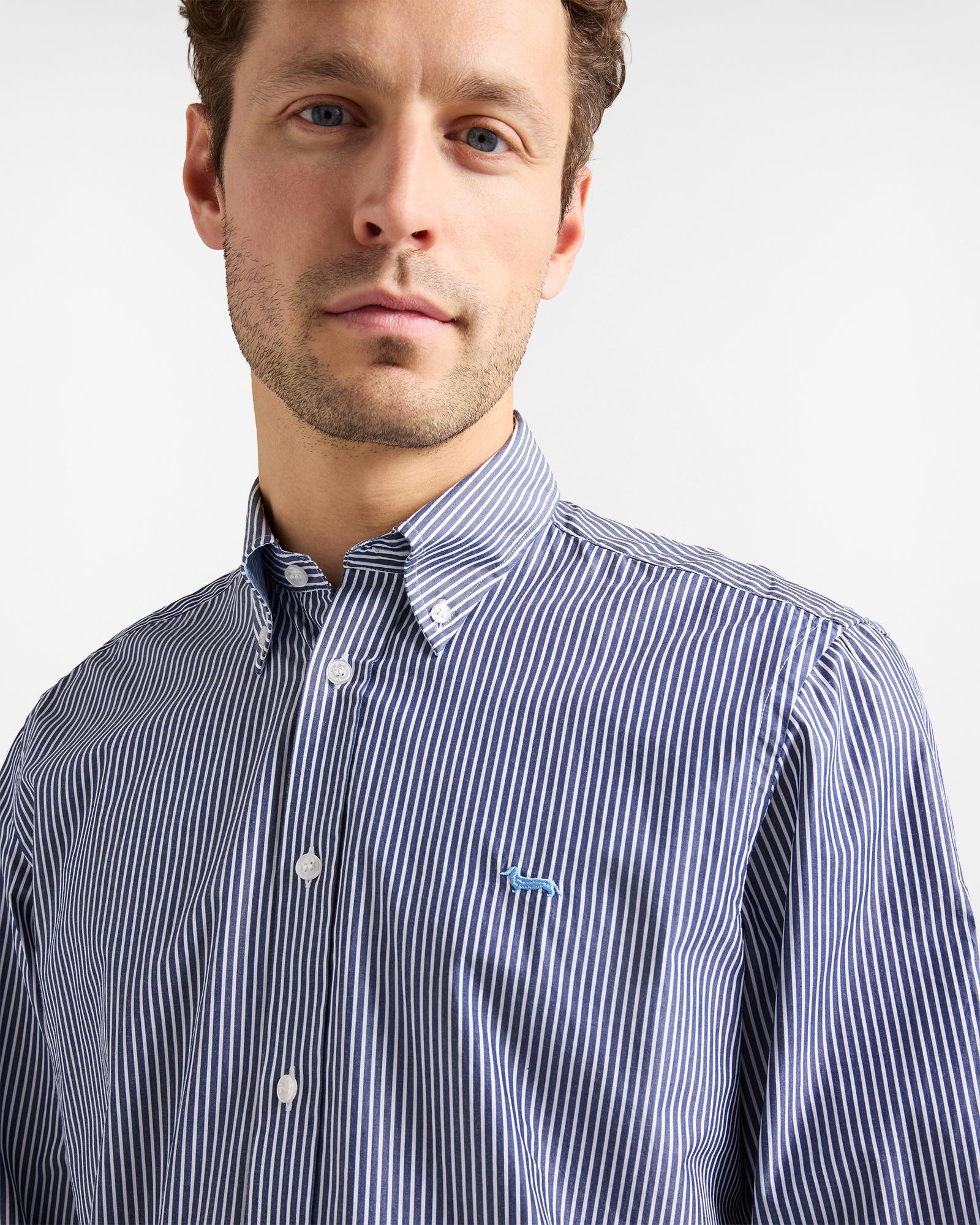 Camicia a righe regular fit<BR/> CRQ074013436B 802 HARMONT & BLAINE 