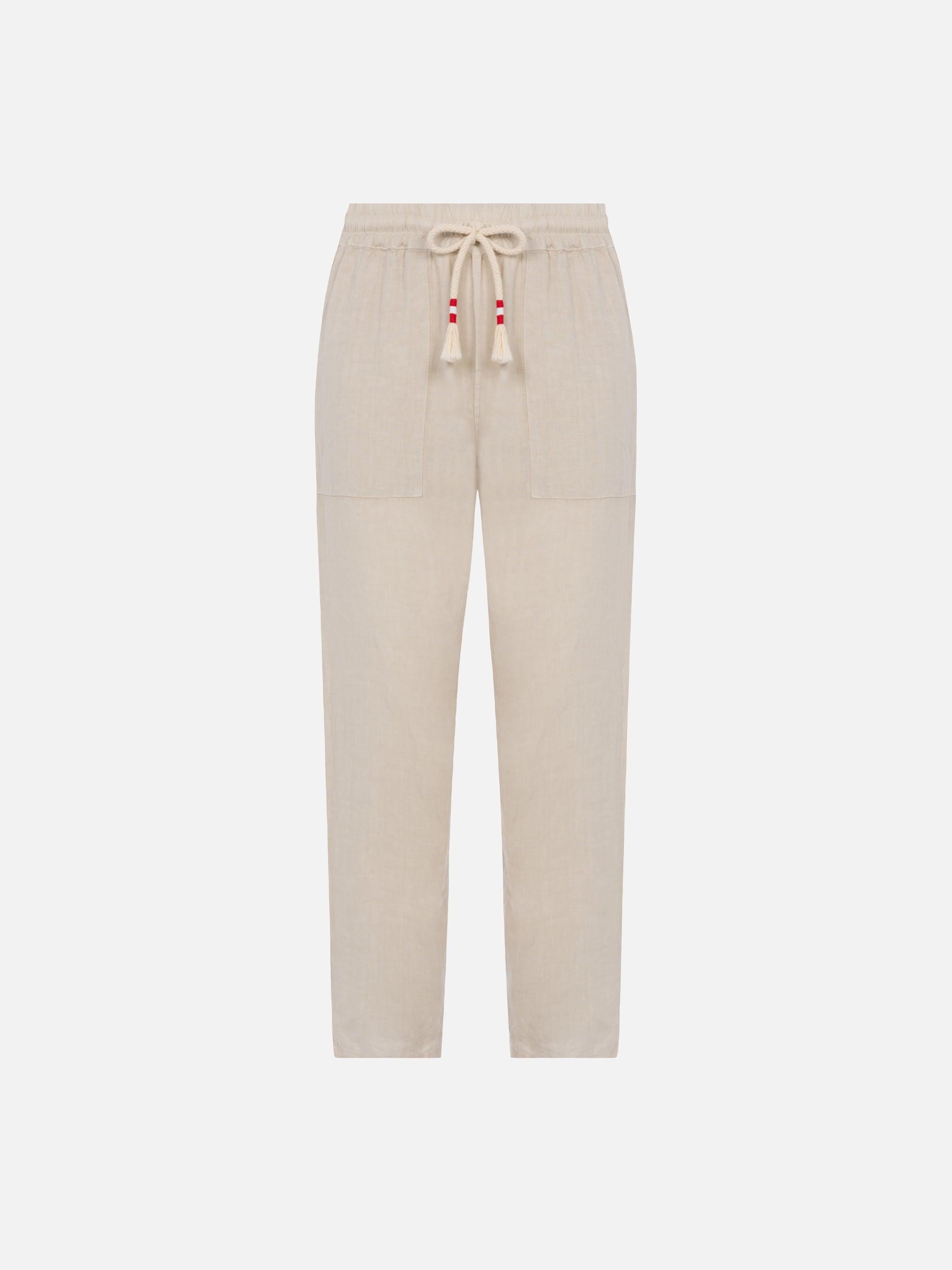 Pantaloni da uomo Calais in lino con coulisse