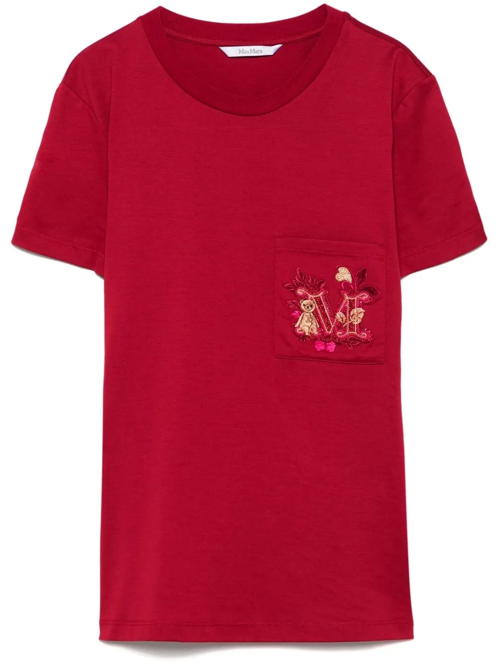 T-shirt in jersey con taschino ricamato<BR/> NUNZIO 005 MAX MARA 